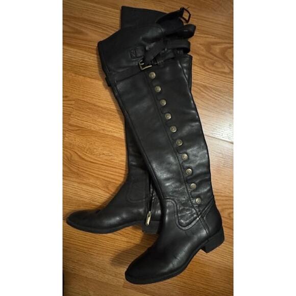 Sam Edelman Pierce Over The Knee Black Riding Boots 7 - Picture 3 of 9